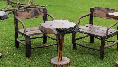 Otantik Ceviz Ağacı Koltuk Takımı ve Sehpa