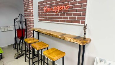 Bar Tipi Kütük Masa Sandalye